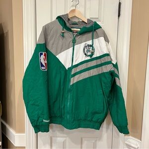 Vintage Mitchell & Ness Boston Celtics Men’s Jacket Parka Bomber Patches XL